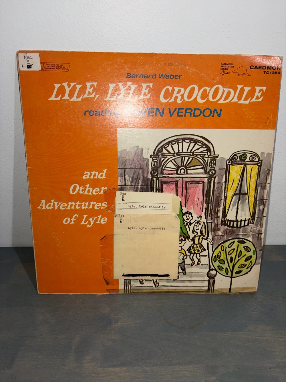 Caedmon Lyle Lyle Crocodile & Other Adventures Bernard Waber Verdon Vinyl AS IS